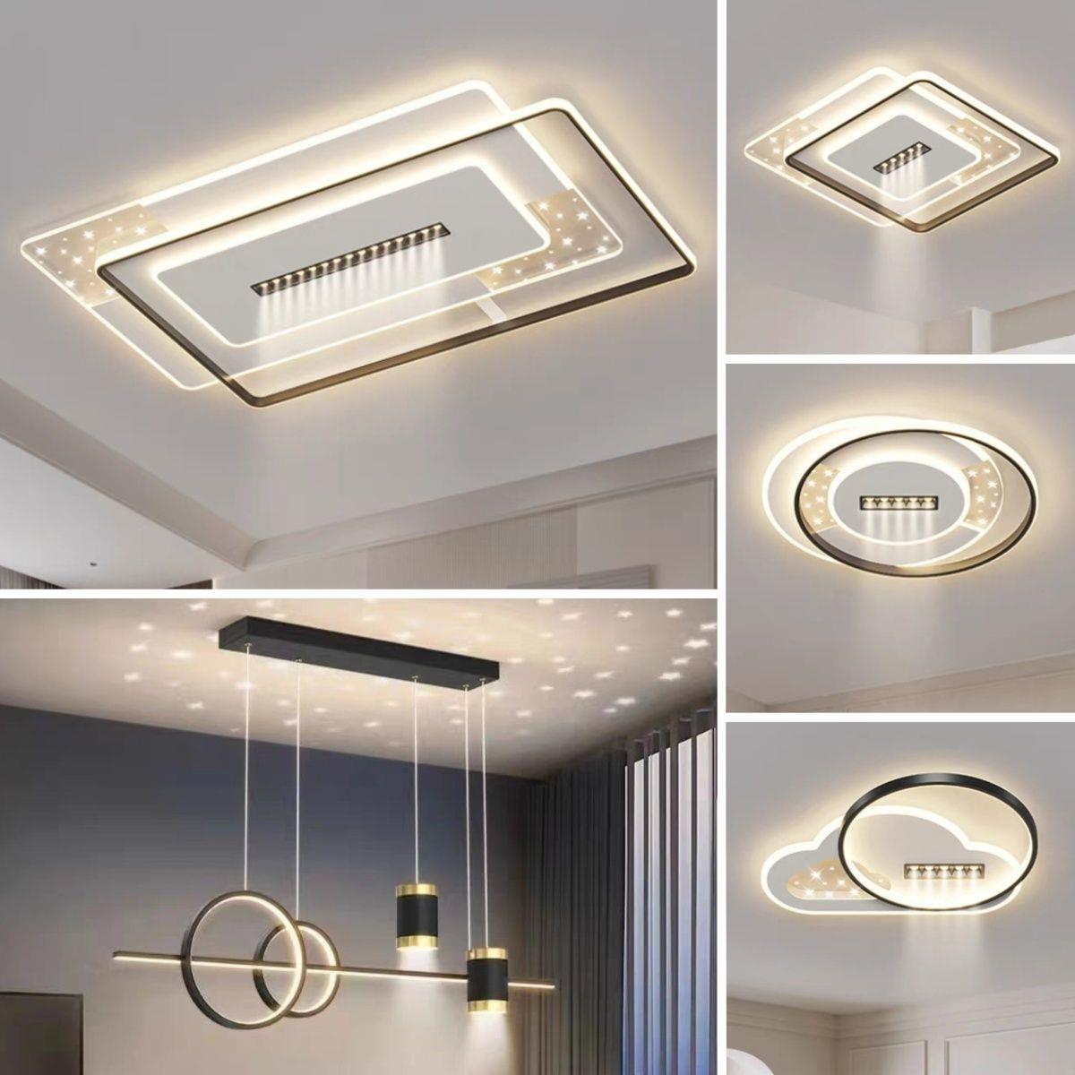 新款客厅灯北欧现代简约大气轻奢led吸顶灯卧室中山灯具全屋套餐2