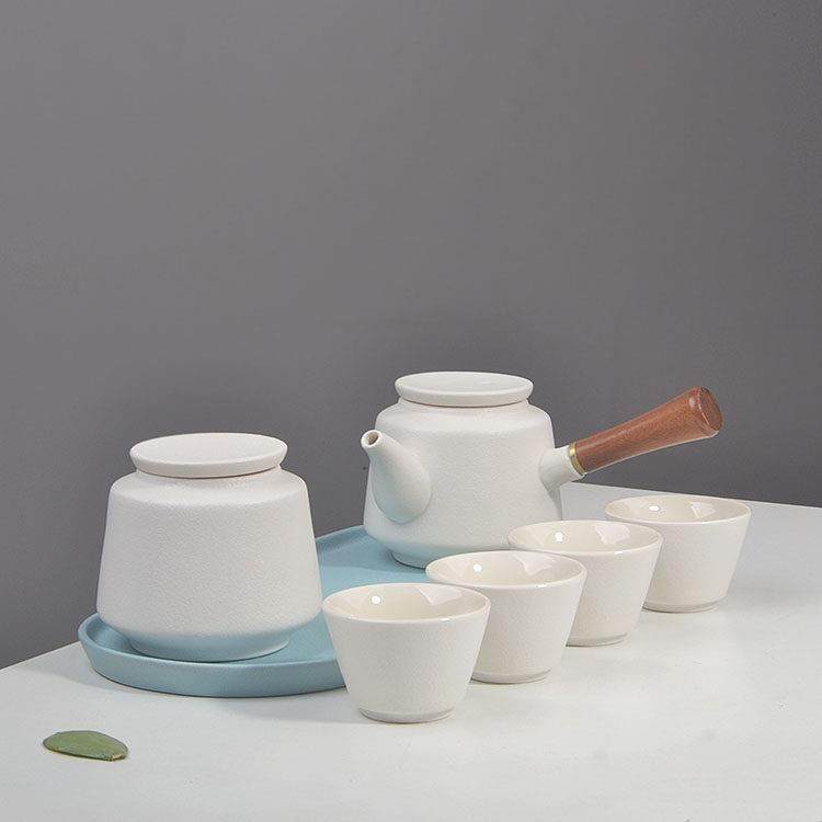 一壶两杯茶具套装侧把壶家用泡茶杯茶壶四杯快客陶瓷茶盘迷你酒店,餐饮具,整套茶具,淘宝优惠券,粉丝福利购,淘宝优惠卷