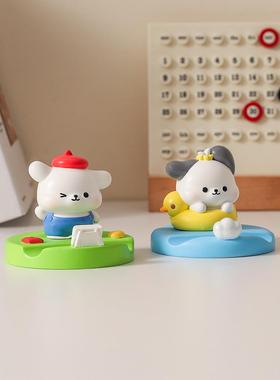 可爱帕恰小狗手机支架办公室桌面装饰好物工位情绪治愈系摆件礼物