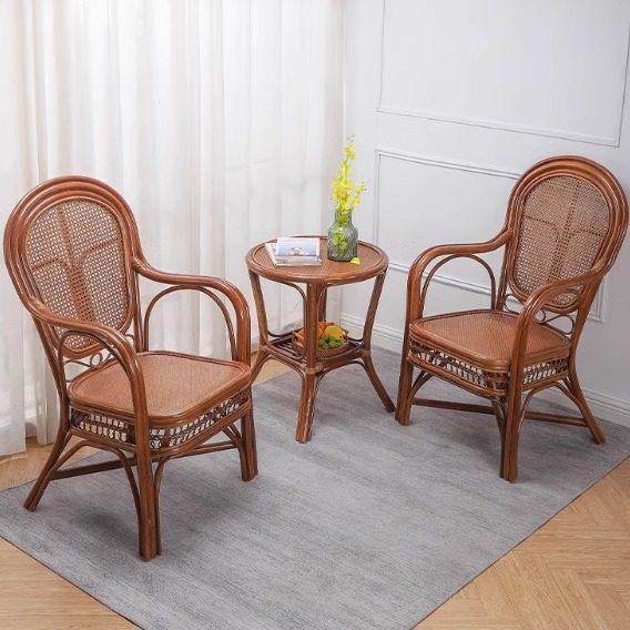 老式天然藤椅靠背藤编织藤条老人单人茶楼办公室电脑小椅子三件套,住宅家具,其它椅子,淘宝优惠券,粉丝福利购,淘宝优惠卷