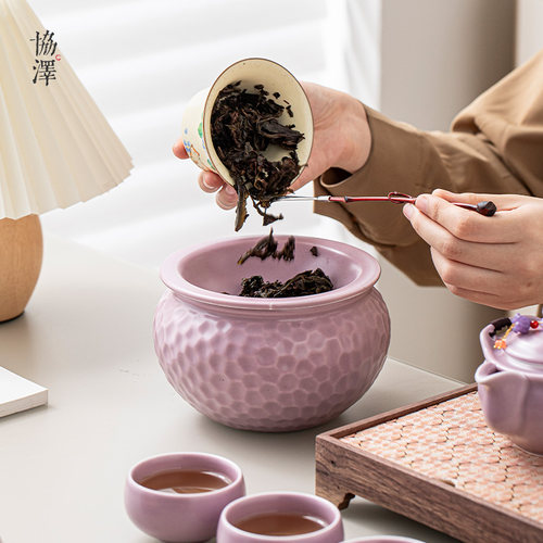 茶渣缸茶台废水垃圾桶带盖防飞灰