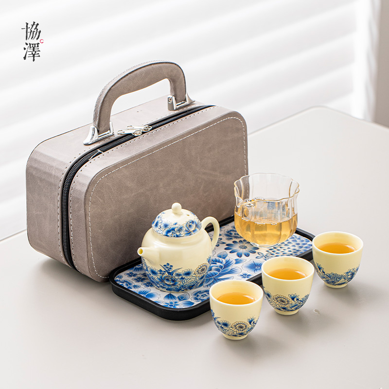汝窑泡茶壶茶杯旅行茶具套装