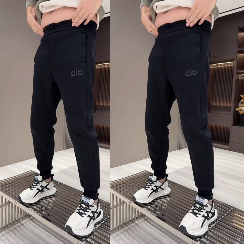 2025秋冬新款束脚卫裤男士时尚百搭休闲裤舒适运动加绒弯刀长裤潮,男装,卫裤,淘宝优惠券,粉丝福利购,淘宝优惠卷