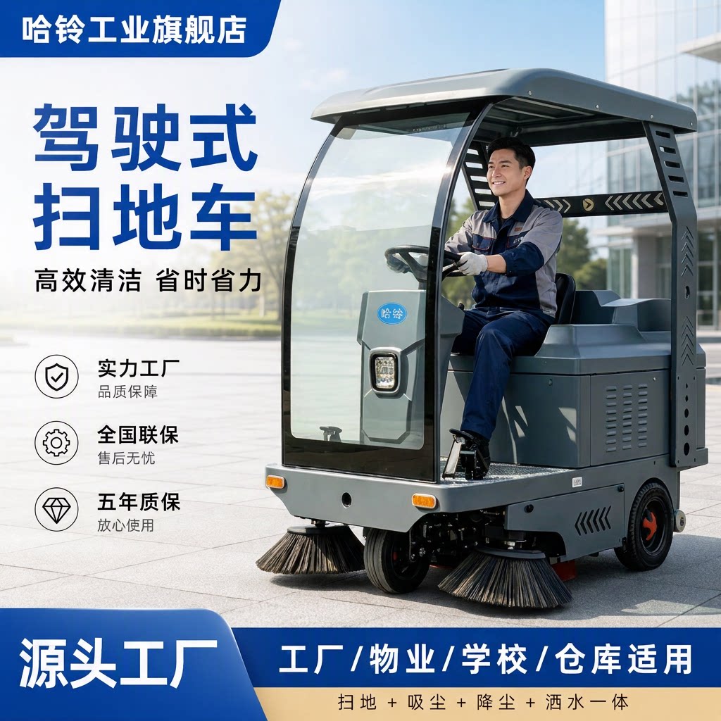 驾驶式扫地车工业工厂电动扫地机