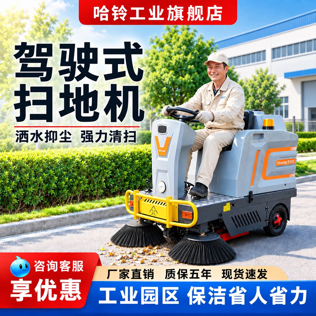 驾驶式扫地车工业工厂电动扫地机