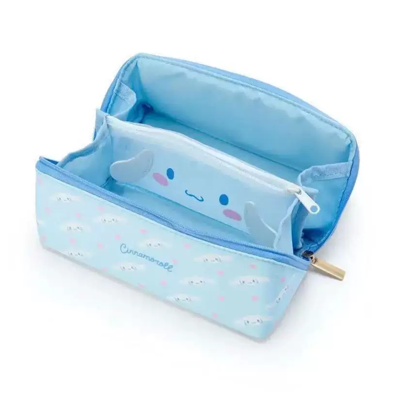 Пенал Sanrio Cinnamoroll и Melody, большой объём, кавайный с молнией, 21,5×9,325×5,575 см