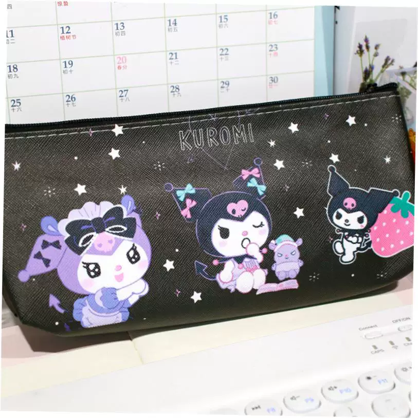 Пенал Sanrio Cinnamoroll и Melody, большой объём, кавайный с молнией, 21,5×9,325×5,575 см