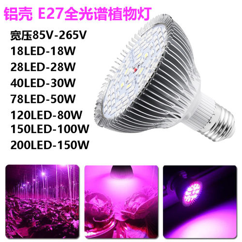 厂家10W-200W植物生长灯螺口E27蔬菜育苗花盆植物5730SMD热卖