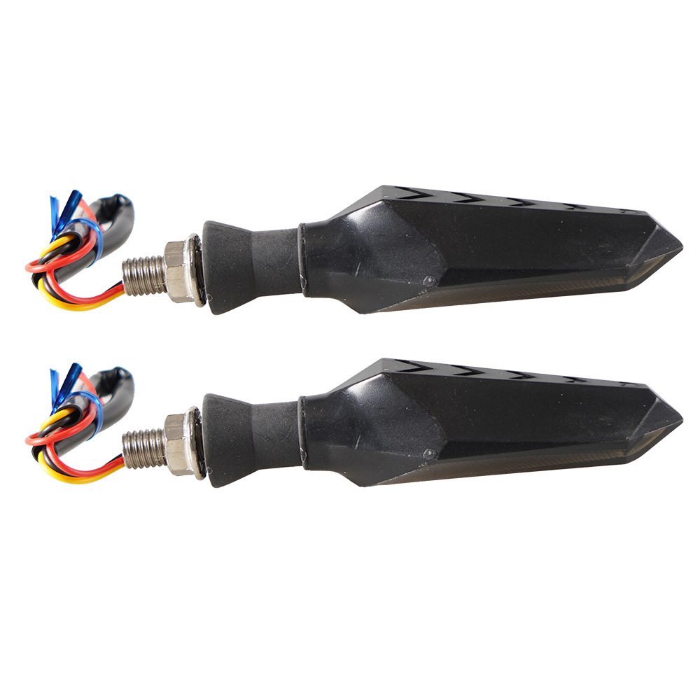 摩托车双色LED流水箭头转向灯流