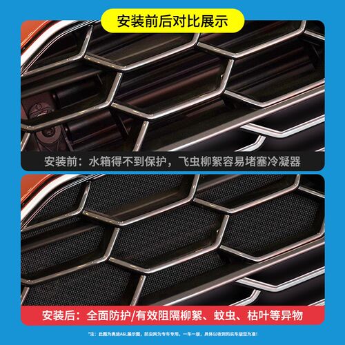 适用于16-20款荣威RqX5u水箱防虫网中网防护网防蚊虫防柳絮尘网改