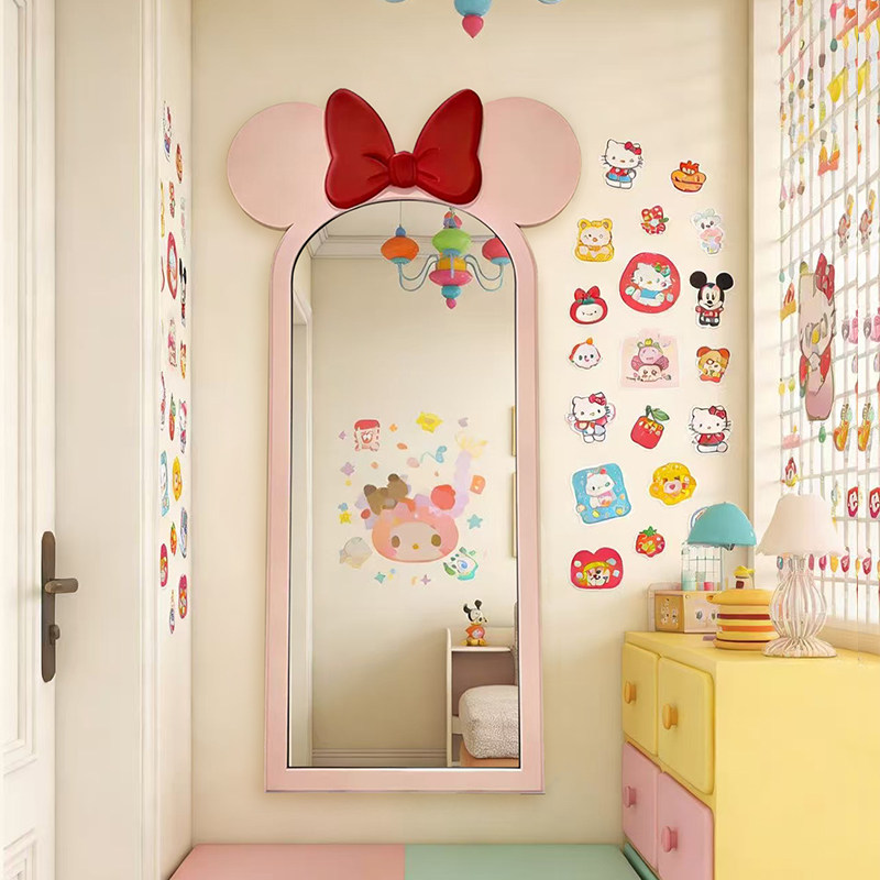 北欧不规则米妮装饰镜衣帽间高清穿衣镜高颜值创意全身镜可定制镜