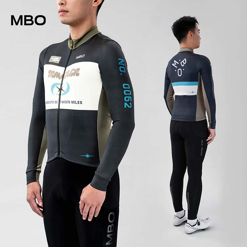 MBO男子保暖抓绒长袖骑行服迈森兰Team秋冬季新款户外保暖外套