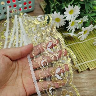 金银线蕾丝花边 6cm饰品包装DIY 服装辅料围巾配饰  外贸