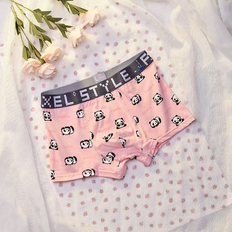 "甜甜的文案没有只有甜甜的小猫"纯棉男士内裤粉色卡通图案四角裤,女士内衣/男士内衣/家居服,男平角内裤,淘宝优惠券,粉丝福利购,淘宝优惠卷