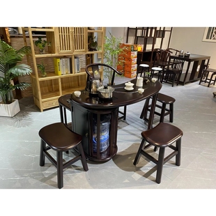 阳台茶桌椅组合泡茶桌子小型功夫茶几茶桌芒果旋转茶台家用小茶台