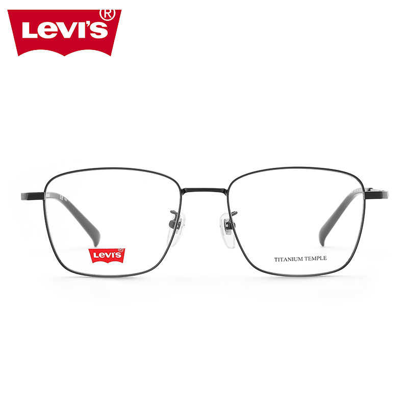 Levis李维斯眼镜框商务方形框架男超轻钛金属配度数送镜片 LV7144