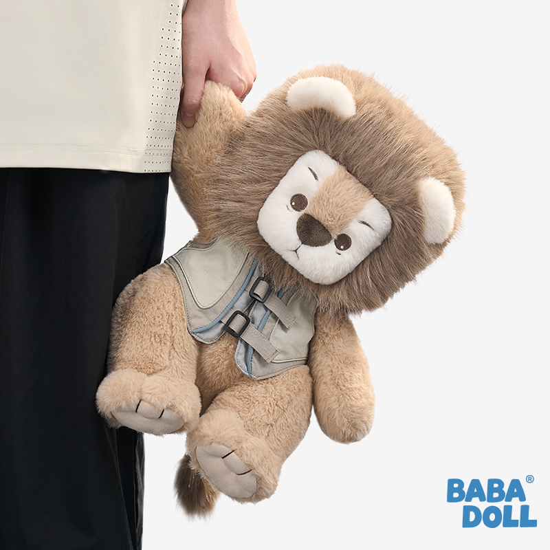 BABADOLL方头狮抱偶玩偶毛绒玩具安抚可爱公仔玩偶男友礼物
