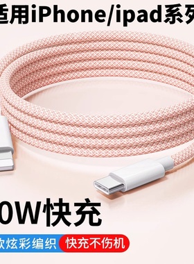 安诗登适用于苹果充电数据线PD20W快充iphone14/13promax/12/11/8plus平板iPad闪充mini手机USB编织加长2米xr