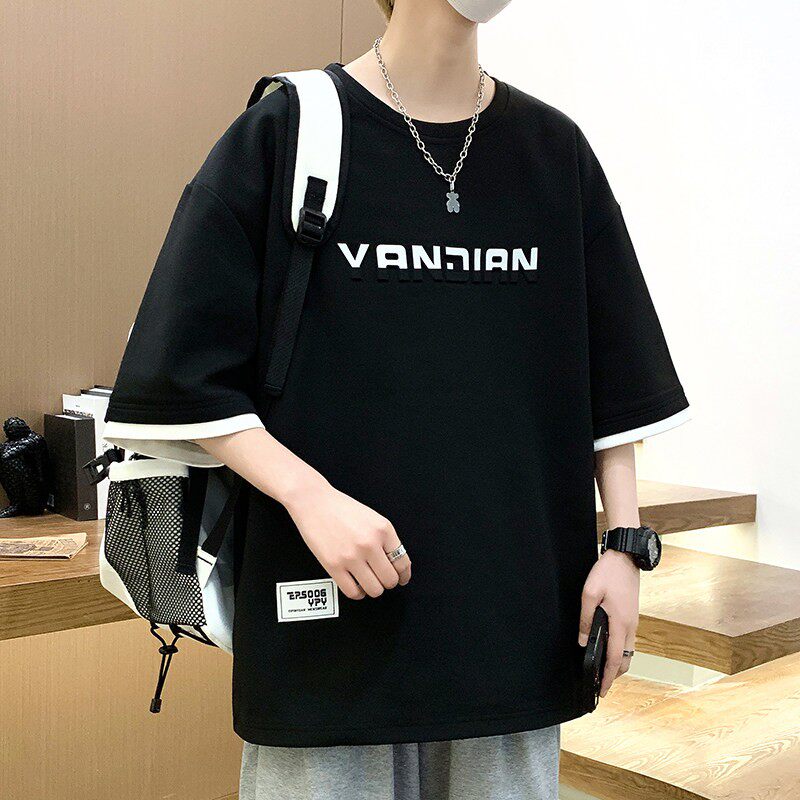 青少年初中高中学生短袖t恤男2026新款潮牌帅气半袖大童夏装上衣