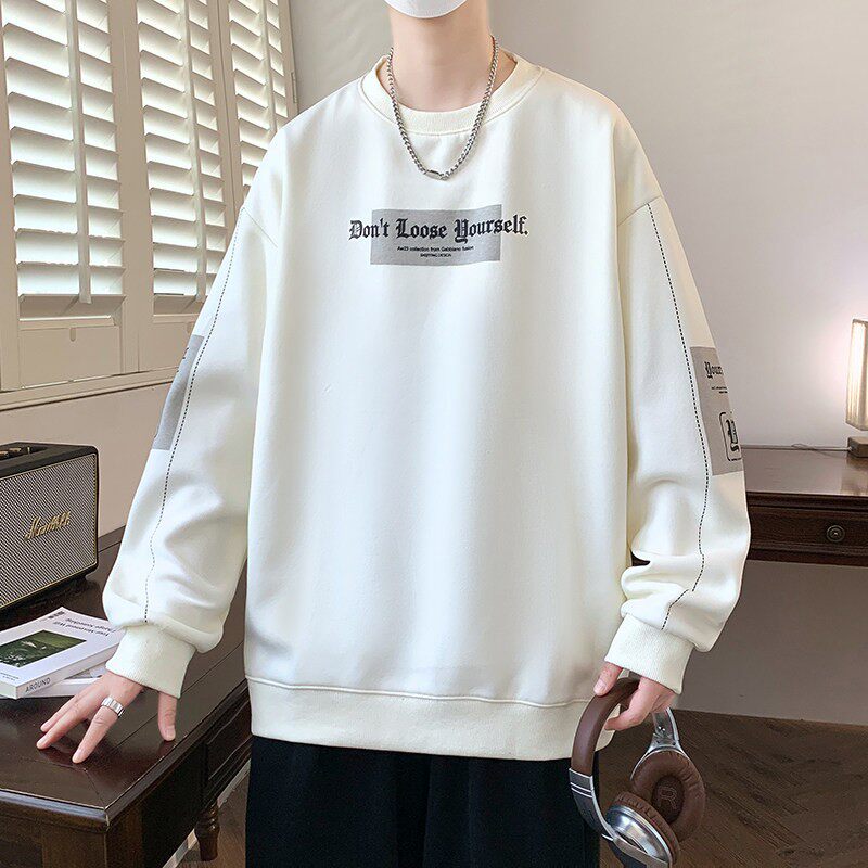 春秋季卫衣男孩初高中学生青少年帅气长袖t恤大童男装打底衫上衣