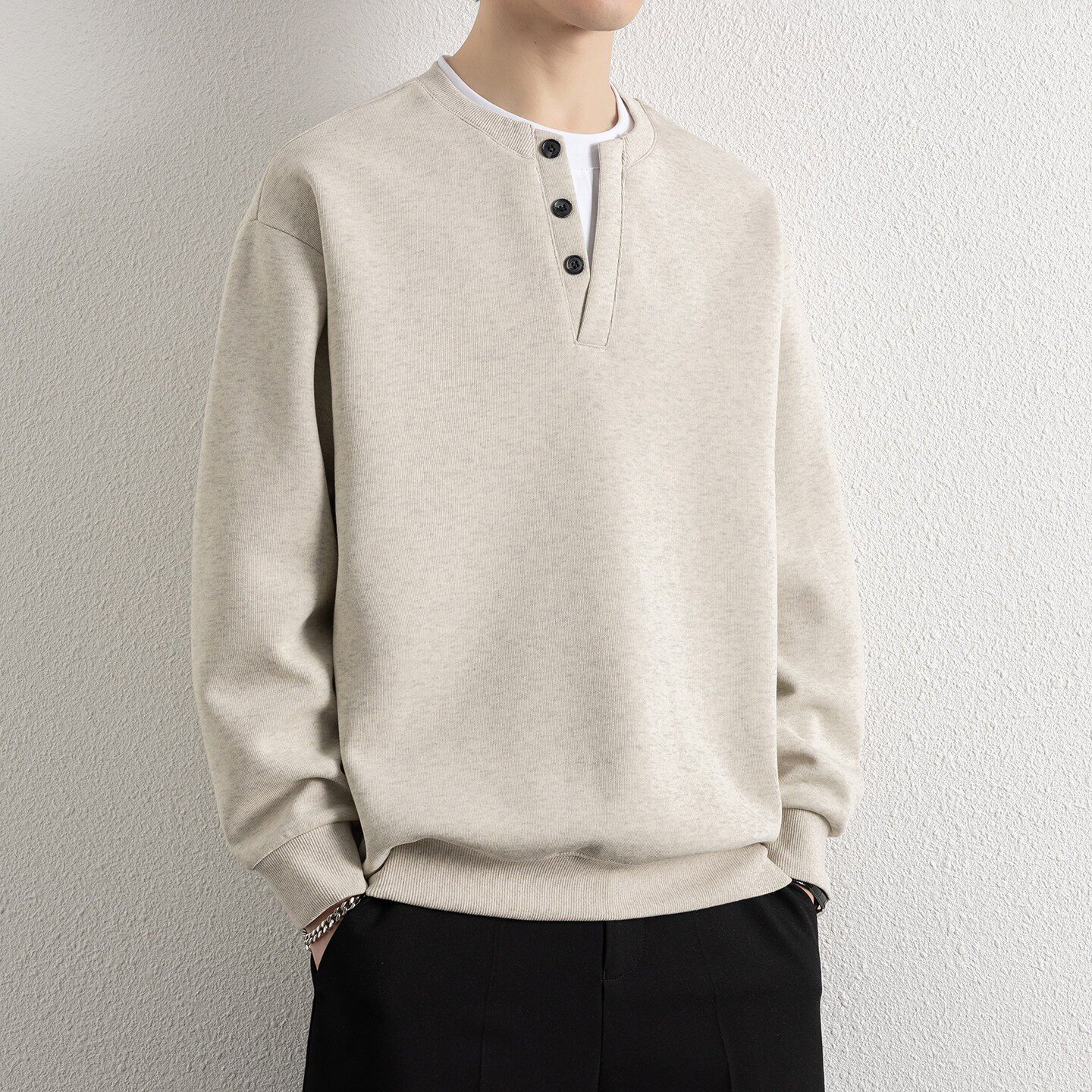 假两件卫衣男春季2026新款高端设计感宽松长袖T恤打底衫青年春装