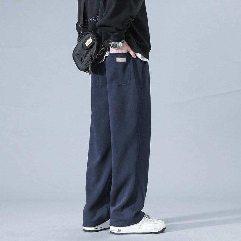 春秋季长裤子男孩初中高中学生宽松直筒休闲裤青少年大童运动卫裤