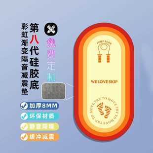 家用吸音噪降隔音水晶绒跳毯舞室内瑜垫硅胶防滑底彩虹渐变地伽垫