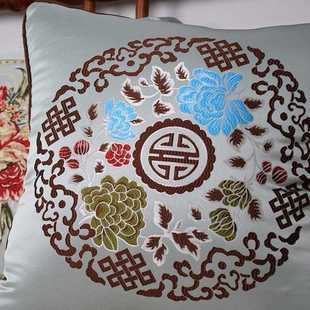 经复古抱典枕立体提品花家居用沙发卧室中床上靠垫办公室腰枕套 式
