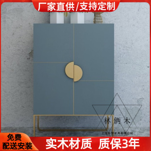 柜北欧轻奢烤漆玄关鞋 储物柜定制 柜现代简约餐边柜创意个性 鞋 新款