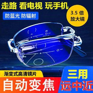 我思我夢(mèng)頭戴式 老人讀書(shū)看報(bào)用放大鏡防輻射閱讀老年人高清眼鏡型