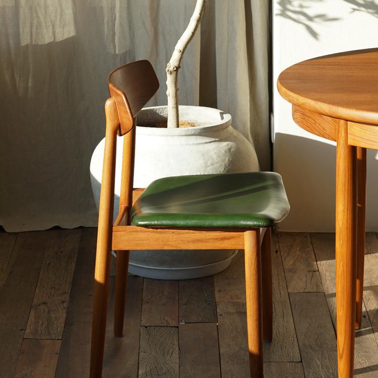 木纳家具muna北欧中古丹麦经典单靠背椅小户型简约家用柚木黑胡桃