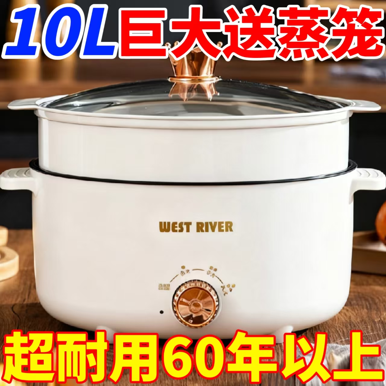 德国全自动电蒸锅【拍下送蒸笼】