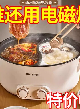 德国正品新款鸳鸯电火锅家用多功能一体式双控鸳鸯锅大功率电热锅