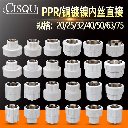20/25/32.40/50/63/75PPR内丝直接4分6分1寸1.2寸1.5寸PPR管接头