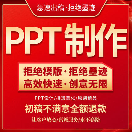 ppt制作代做设计美化模板修改定制工作汇报企业宣传演讲课件总结