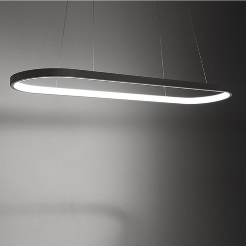 简约led办公室吊灯椭圆形餐厅灯北欧艺术吧台灯具创意工程灯