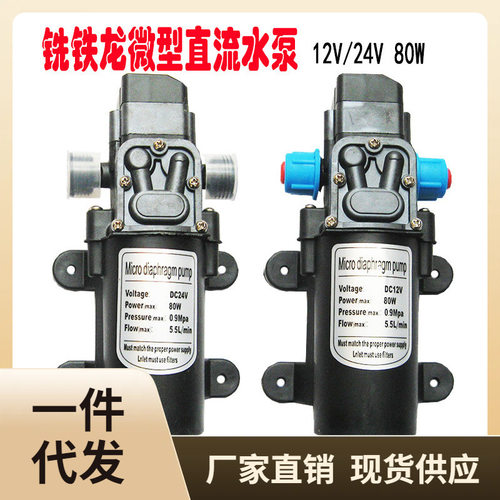 ε微型直流隔膜泵家用12V80W自吸增压电泵车载24V洗车高压智能