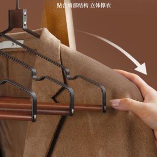 顺艺轻奢实木金属衣架家用衣服架子无痕衣服挂衣柜挂衣架衣撑衣挂