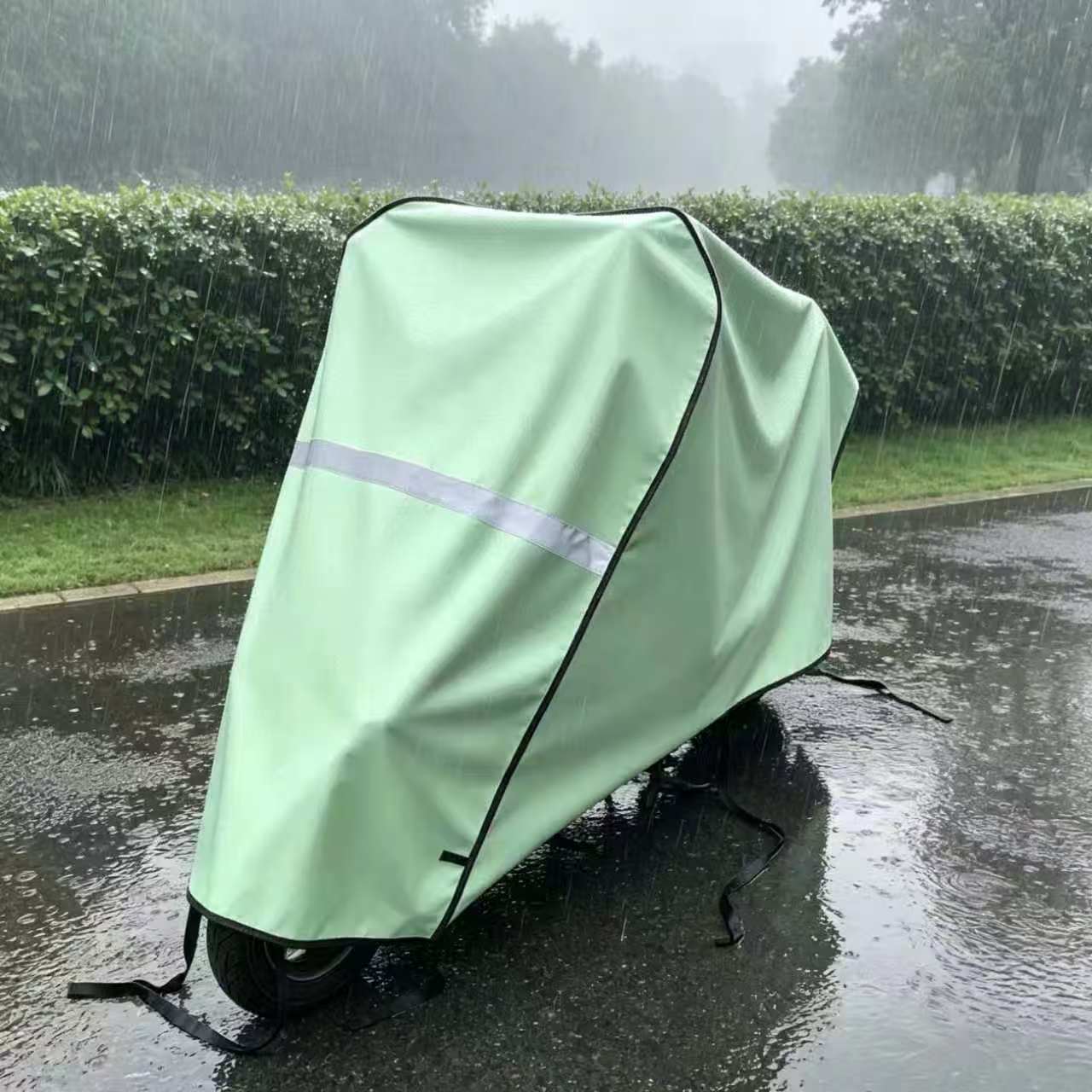 日强第二代帆布加厚防水电动车雨罩防晒户外防雨室外通用加大加厚