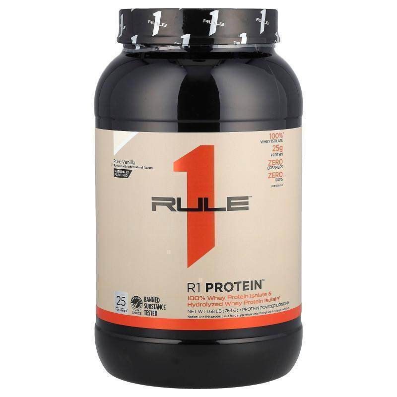 Rule One Proteins,R1 Protein Powder Drink Mix, Pure Vanilla,
