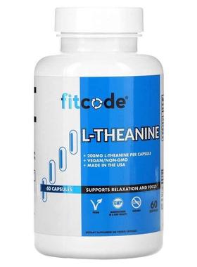 FITCODE,L-茶氨酸素食胶囊，200 毫克，60 粒