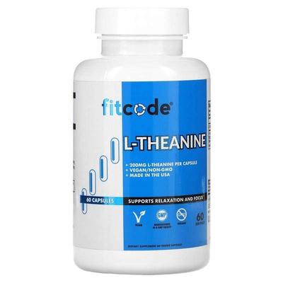 FITCODE,L-茶氨酸素食胶囊，200 毫克，60 粒