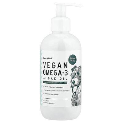 Chew + Heal,Vegan Omega-3 Algae Oil, For Dogs, 8 fl oz (237