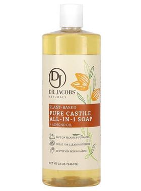 Dr. Jacobs Naturals,Plant-Based Pure Castile All-In-1 Soap,