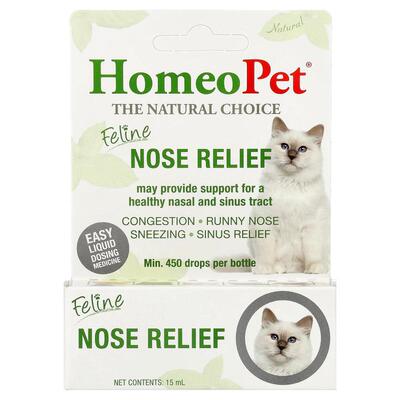 HomeoPet,Feline Nose Relief, 15 mL
