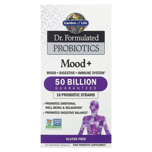 生命花园,Dr. Formulated Probiotics, Mood + , 60 Veggie Caps