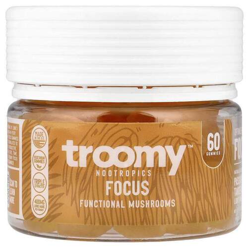 Troomy Nootropics,Focus, Functional Mushrooms Gummies, Passi