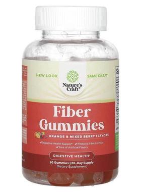 Natures Craft,纤维软糖，柑橘和混合浆果味，60 粒