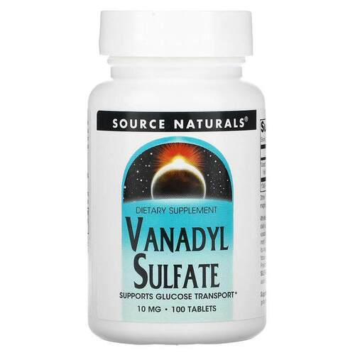 Source Naturals 硫酸氧钒补充剂钙片维骨力