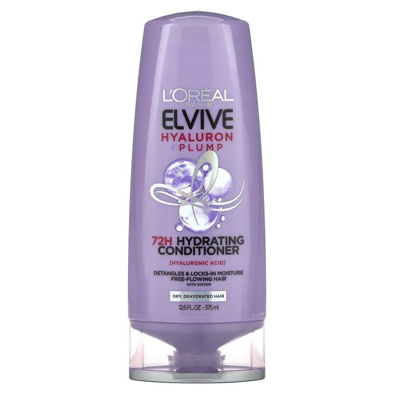 欧莱雅,Elvive,Hyaluron + Pump,72 小时保湿护发素,适用于干1